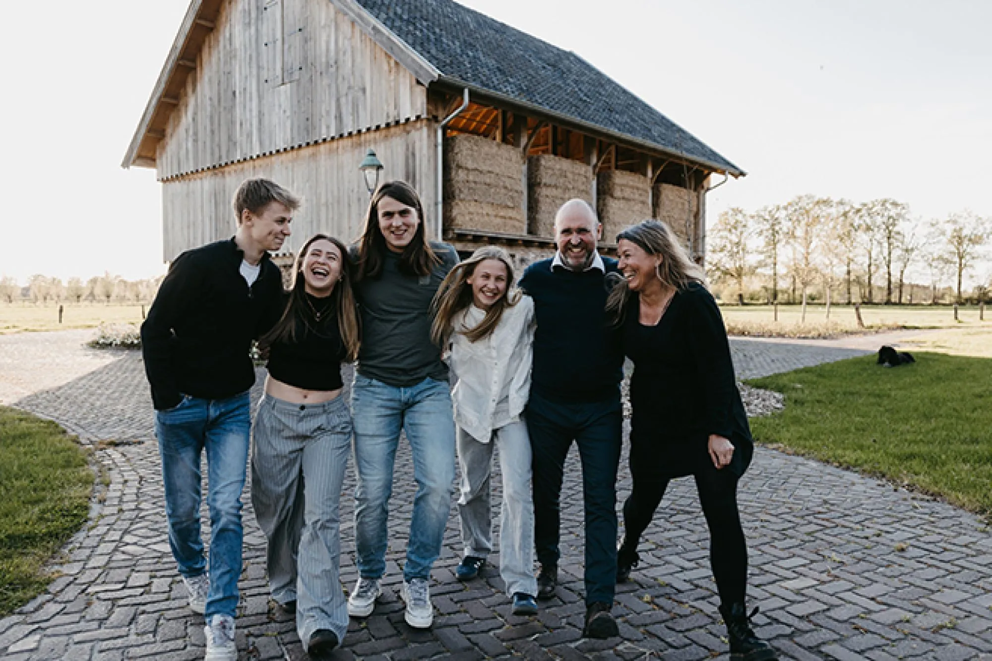 Het gezin achter - Boerderij  CV Stevens