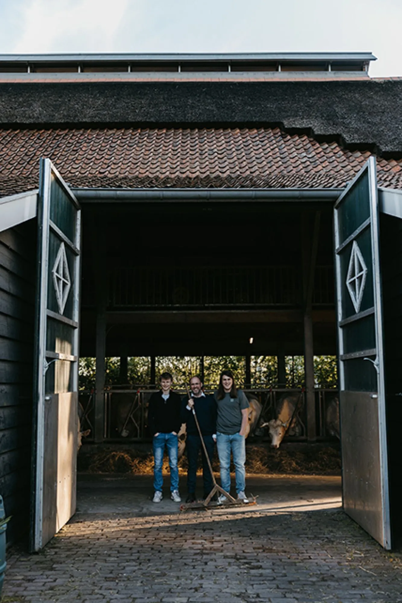 Het gezin achter - Boerderij  CV Stevens