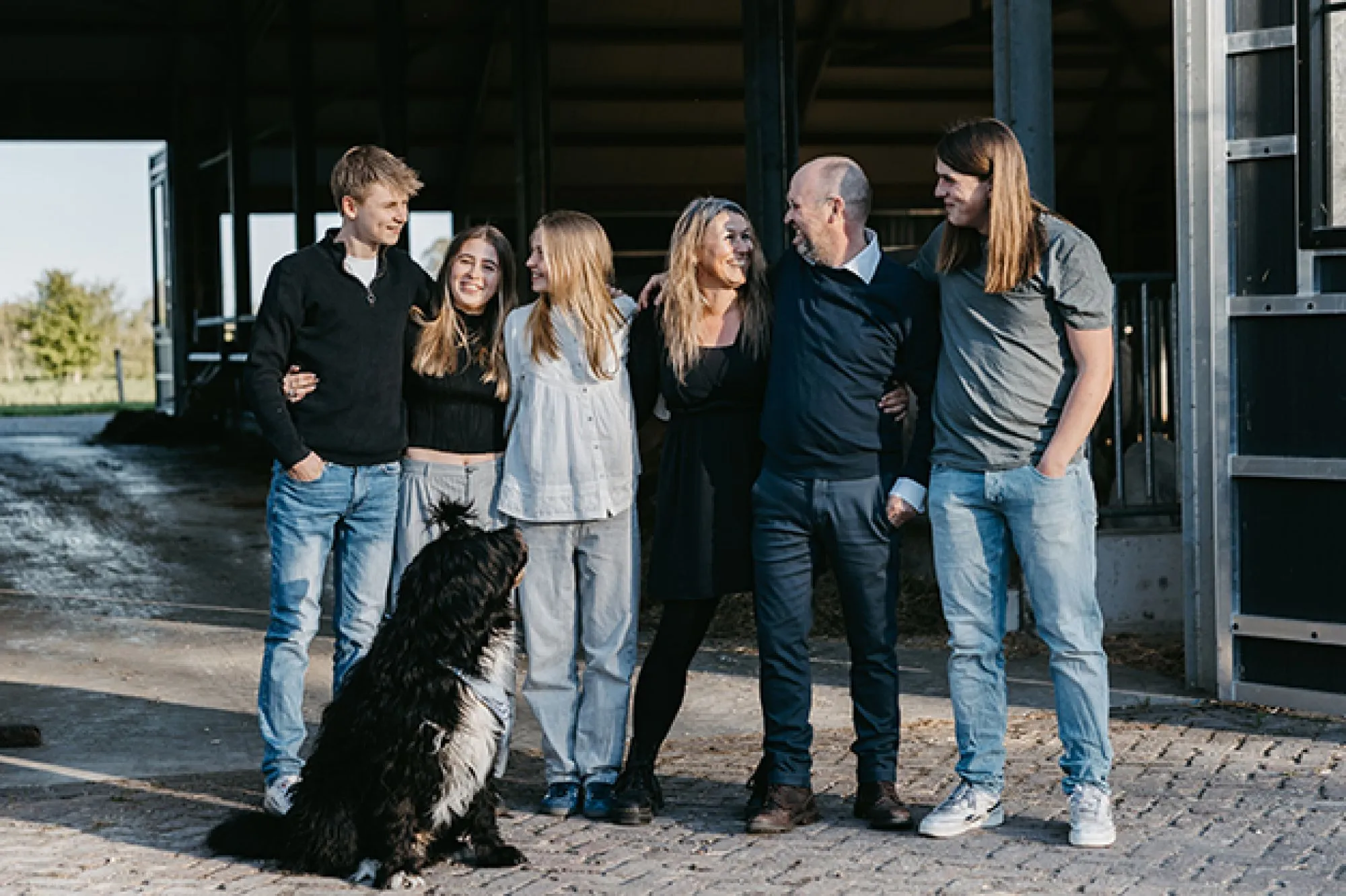 Het gezin achter - Boerderij  CV Stevens